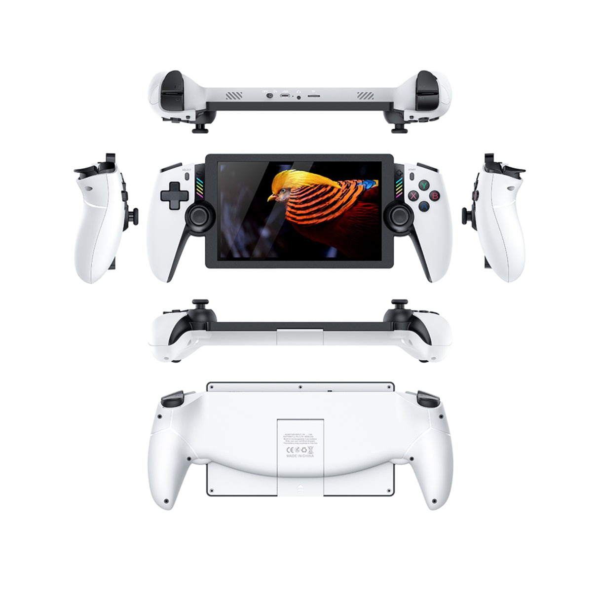 جهاز ألعاب محمول مع إضاءة RGB، شاشة IPS بحجم 7.1 بوصة، نظام Linux، محاكي ألعاب كلاسيكي من SJGAM