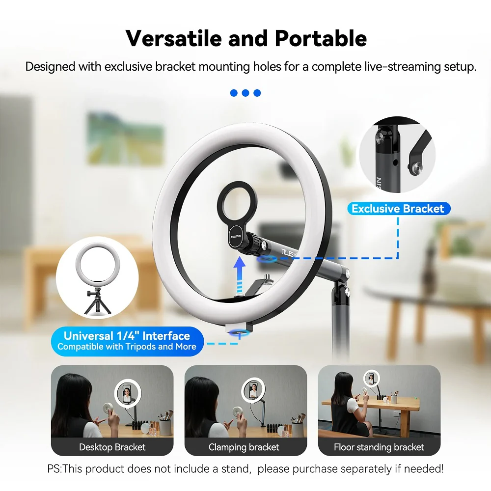 2-in-1 Magnetic Ring Light & Floor Stand Kit by TELESIN | Phone Accessories | SASKA Trading