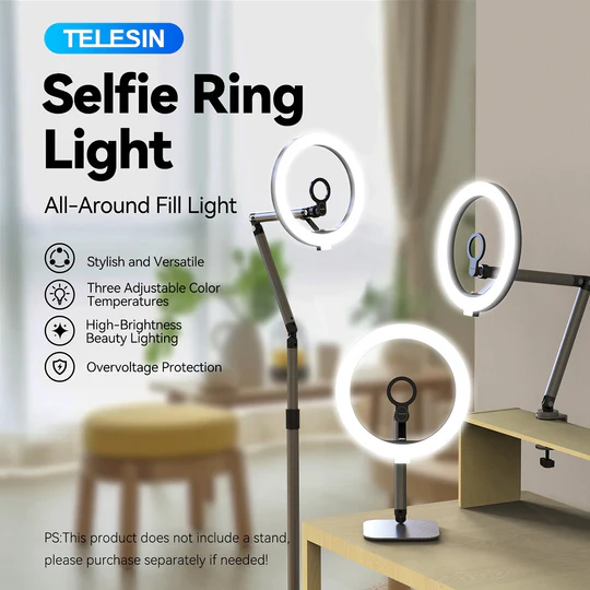 2-in-1 Magnetic Ring Light & Floor Stand Kit by TELESIN | Phone Accessories | SASKA Trading