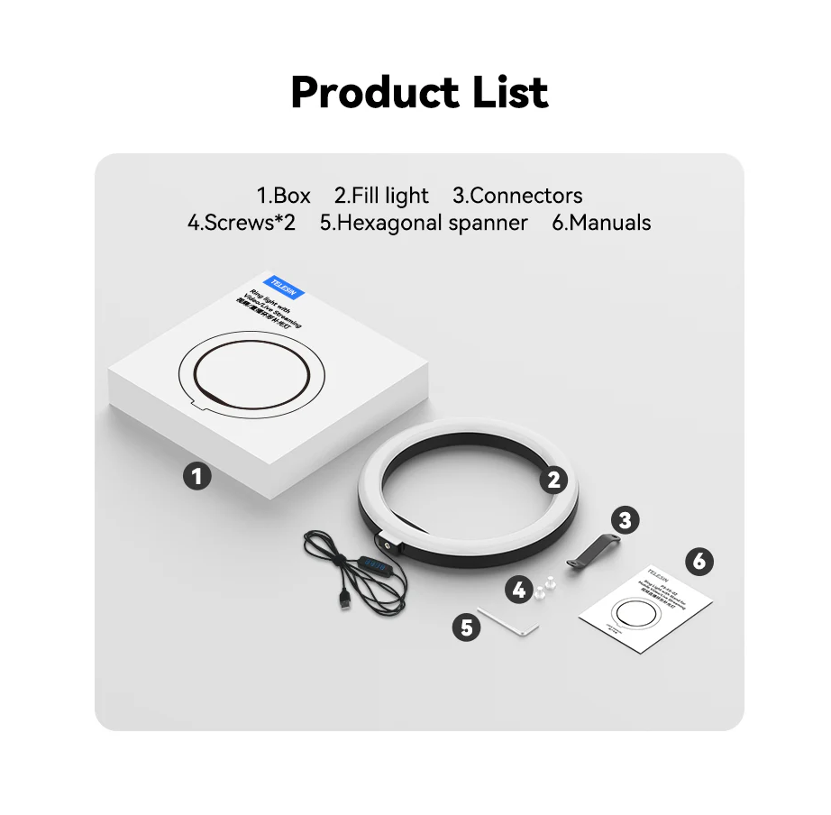 2-in-1 Magnetic Ring Light & Floor Stand Kit by TELESIN | Phone Accessories | SASKA Trading