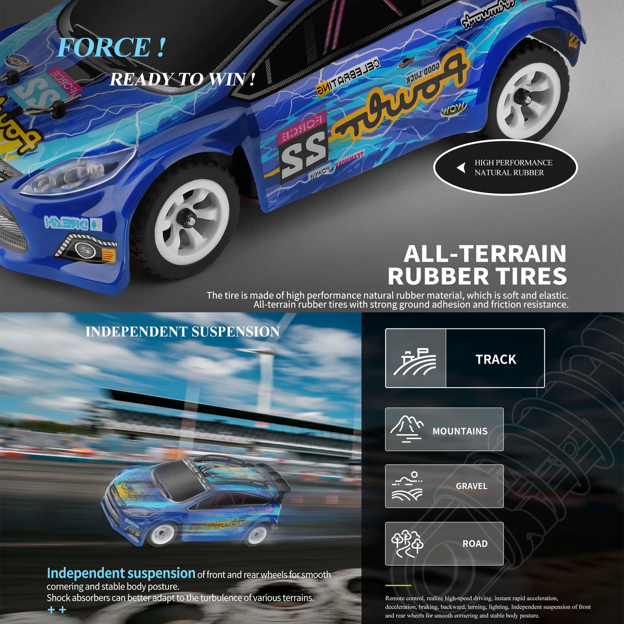 1:28 Scale High-Speed RC Drift Car with Metal Chassis & 4WD | RC car | SASKA Trading