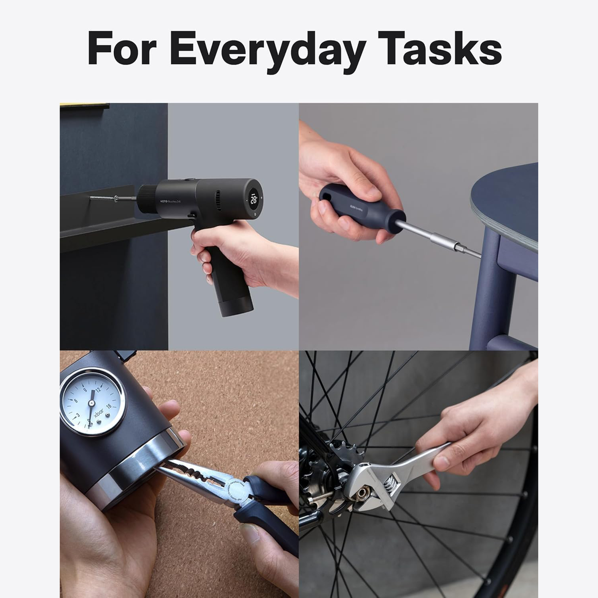 12V Brushless Drill Tool Set – Cordless Smart Drill Kit with LED Display, 30Nm Torque & Full Home Repair Tools by HOTO | Brushless Drill | saska | saska.ae