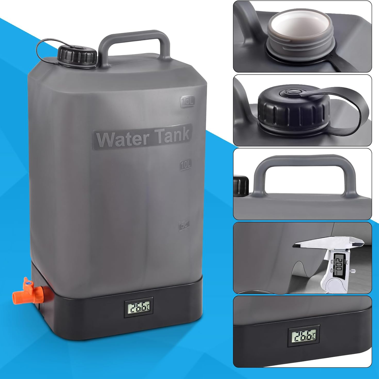 16L Silicone Water Tank, Portable Shower with Shower Head | PORTABLE SHOWER | SASKA Trading