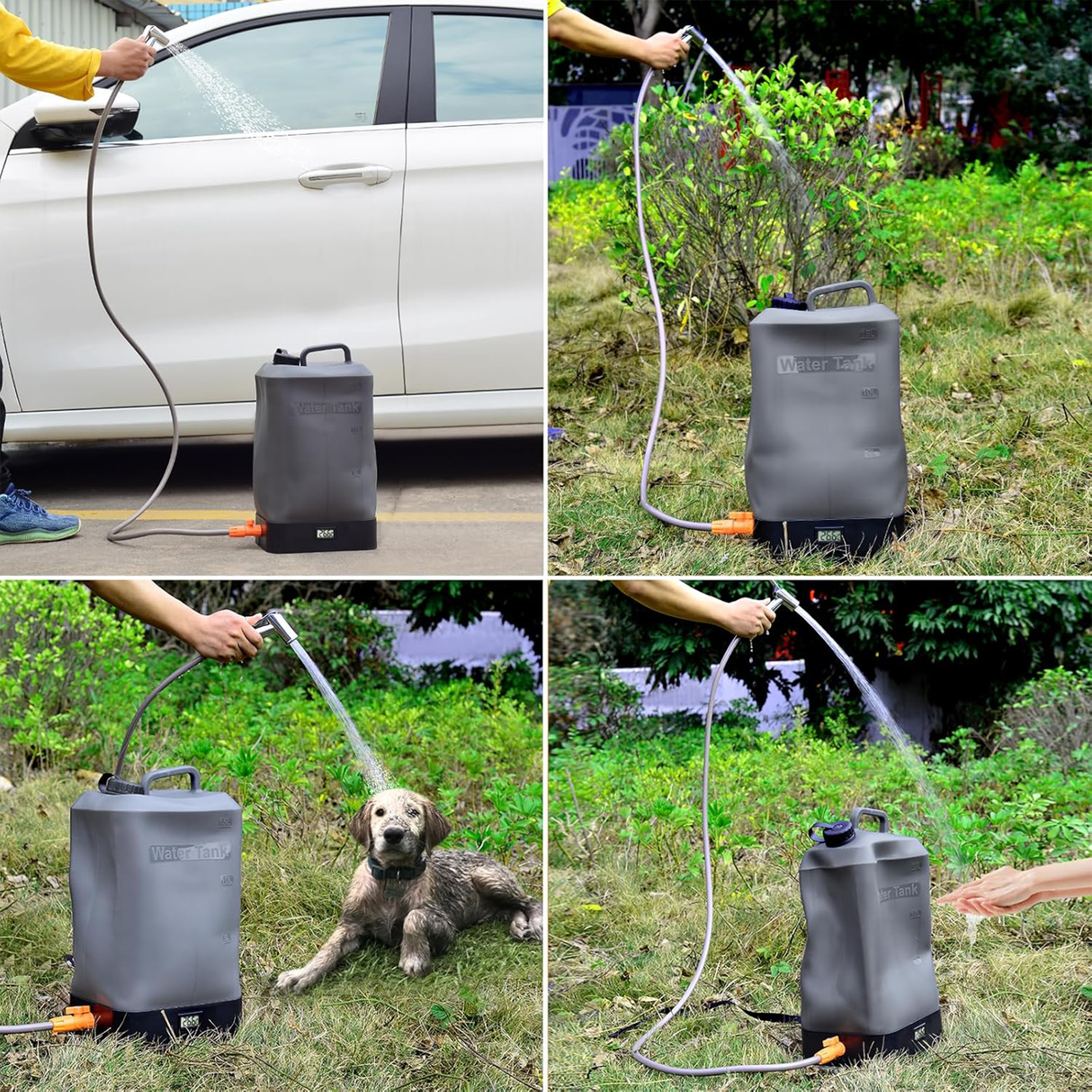 16L Silicone Water Tank, Portable Shower with Shower Head | PORTABLE SHOWER | SASKA Trading