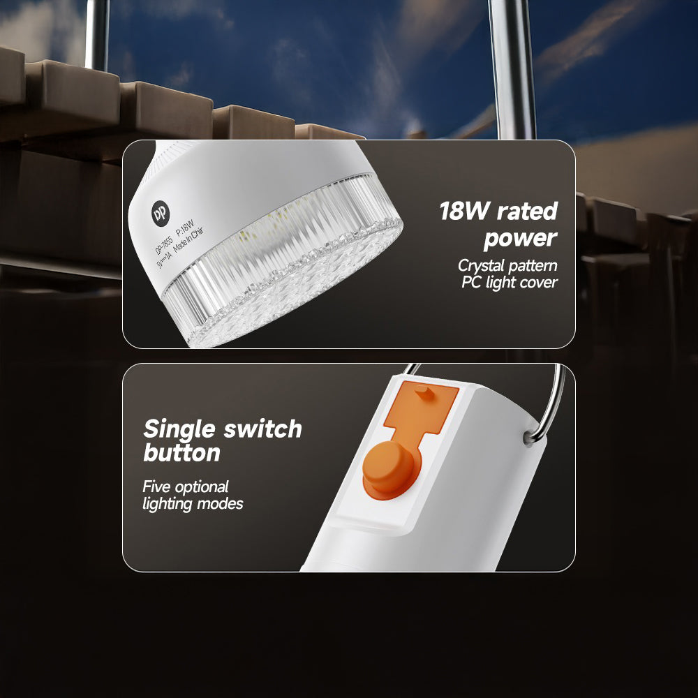 LED Rechargeable Camping Bulb Light by DP