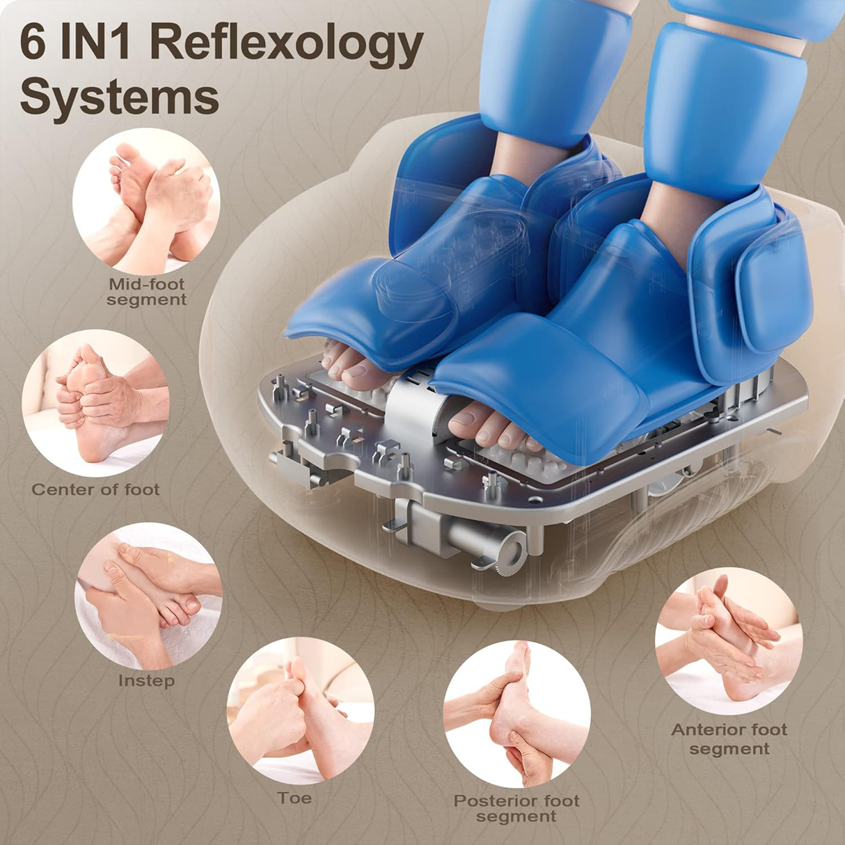 2-in-1 Shiatsu Foot & Calf Massager with Heat | Massager | SASKA Trading