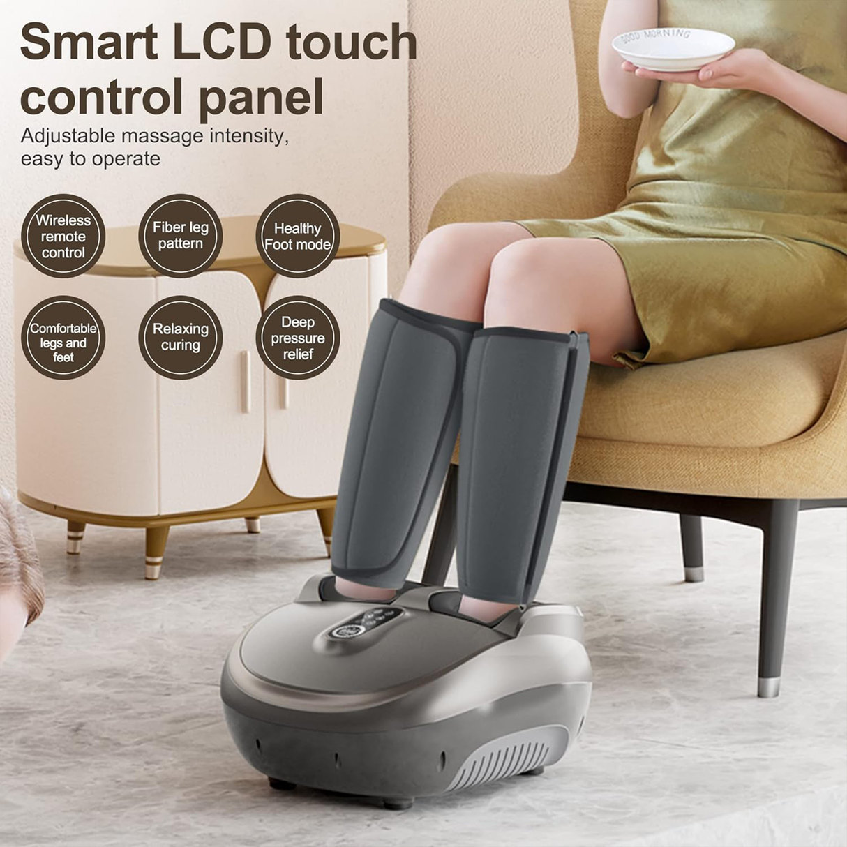 2-in-1 Shiatsu Foot & Calf Massager with Heat | Massager | SASKA Trading