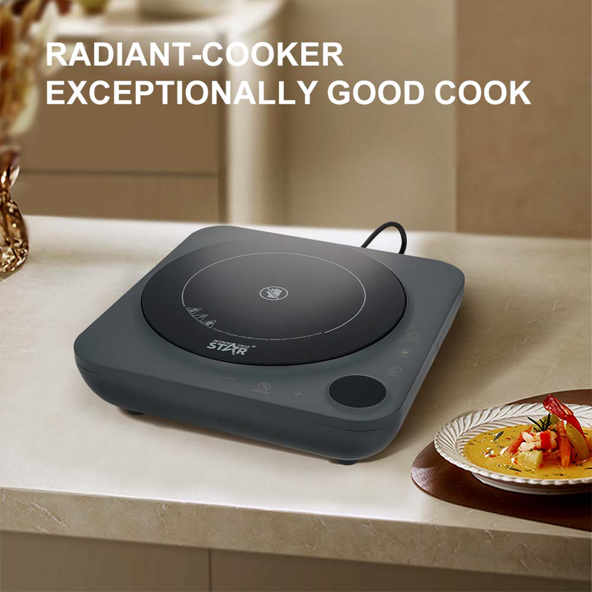 2000W Ceramic Hot Plate ST-9677 Electric Cooker with Touch Control from Winning Star | SASKA Trading