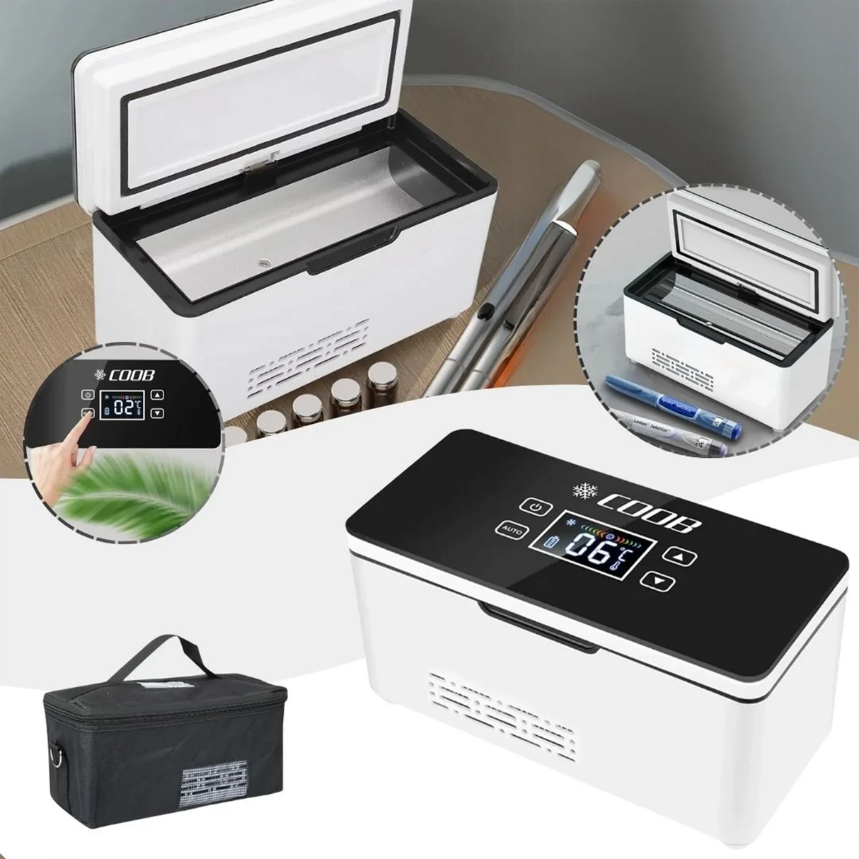 Portable Insulin Cooler Box with LED Display & Thermoelectric Refrigeration | Insulin Refrigeration | SASKA Trading