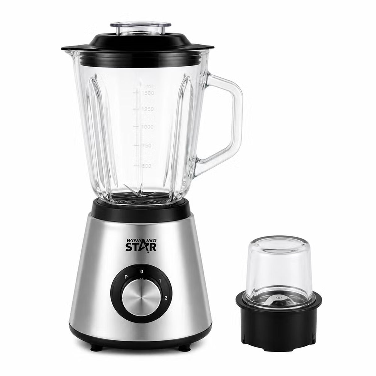 ST-5924 2-in-1 Blender & Grinder – 1.5L Glass Blender with Grinding Cup, 350W Copper Motor & 6 Stainless Steel Blades by Winning Star - SASKA - SASKA.AE - UAE - DUBAI