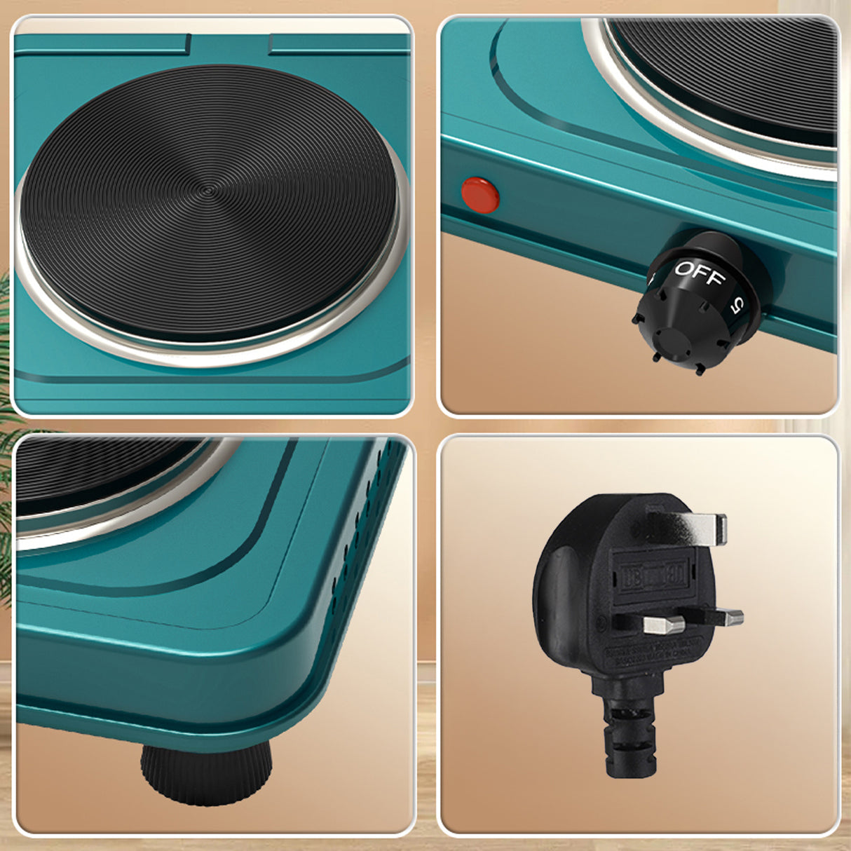 Electric Double Burner Hot Plate Stove (ST-9638) 1000W by Winning Star | Hot Plate | SASKA Trading