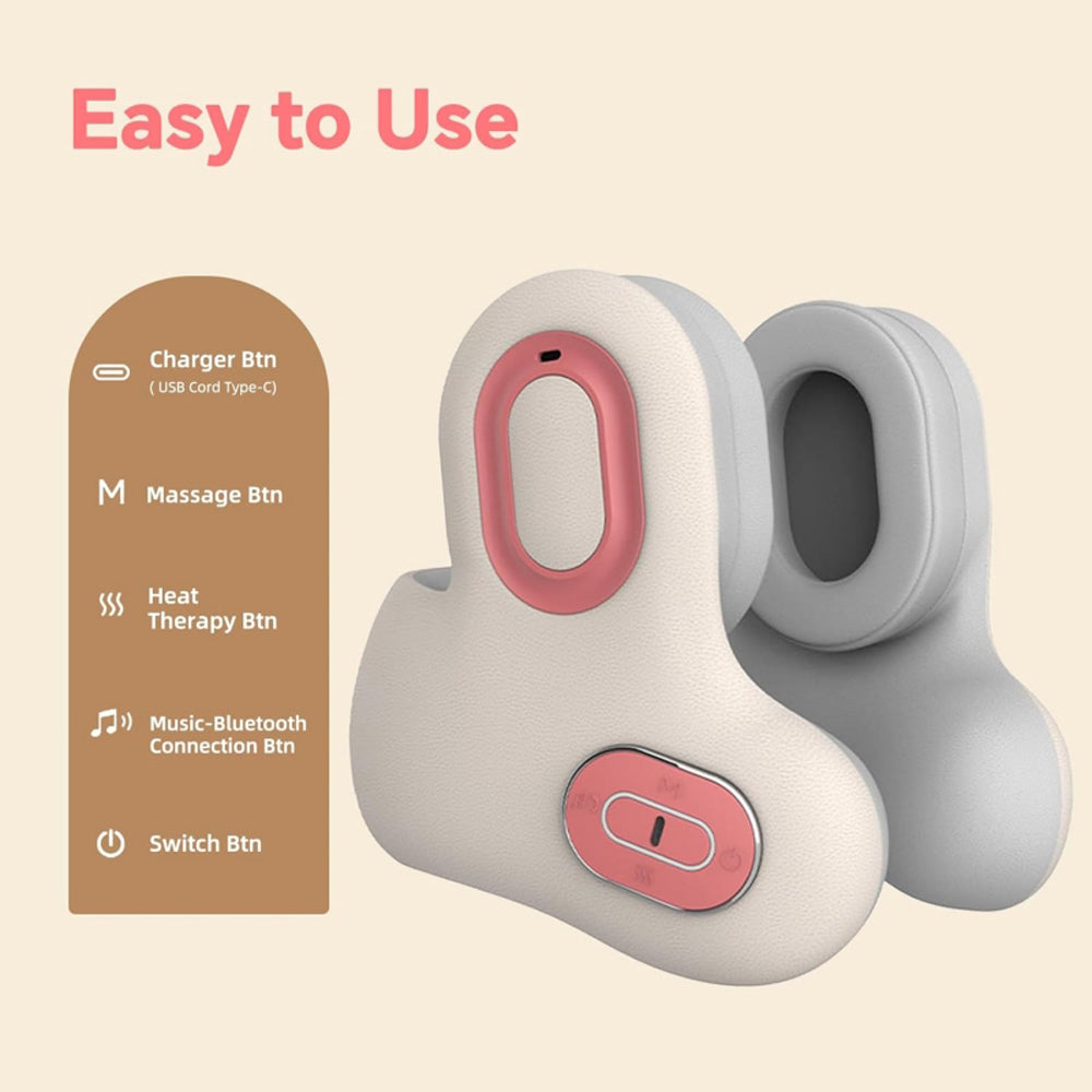 3-in-1 Bluetooth Heated Memory Foam Travel Pillow | Neck Massager | SASKA Trading