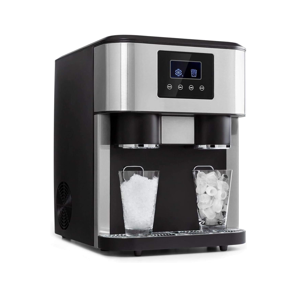 3-in-1 Countertop Ice Maker Machine – Ice Cubes, Crushed Ice & Cold Water Dispenser with Touch LCD | Ice Maker Machine | SASKA Trading