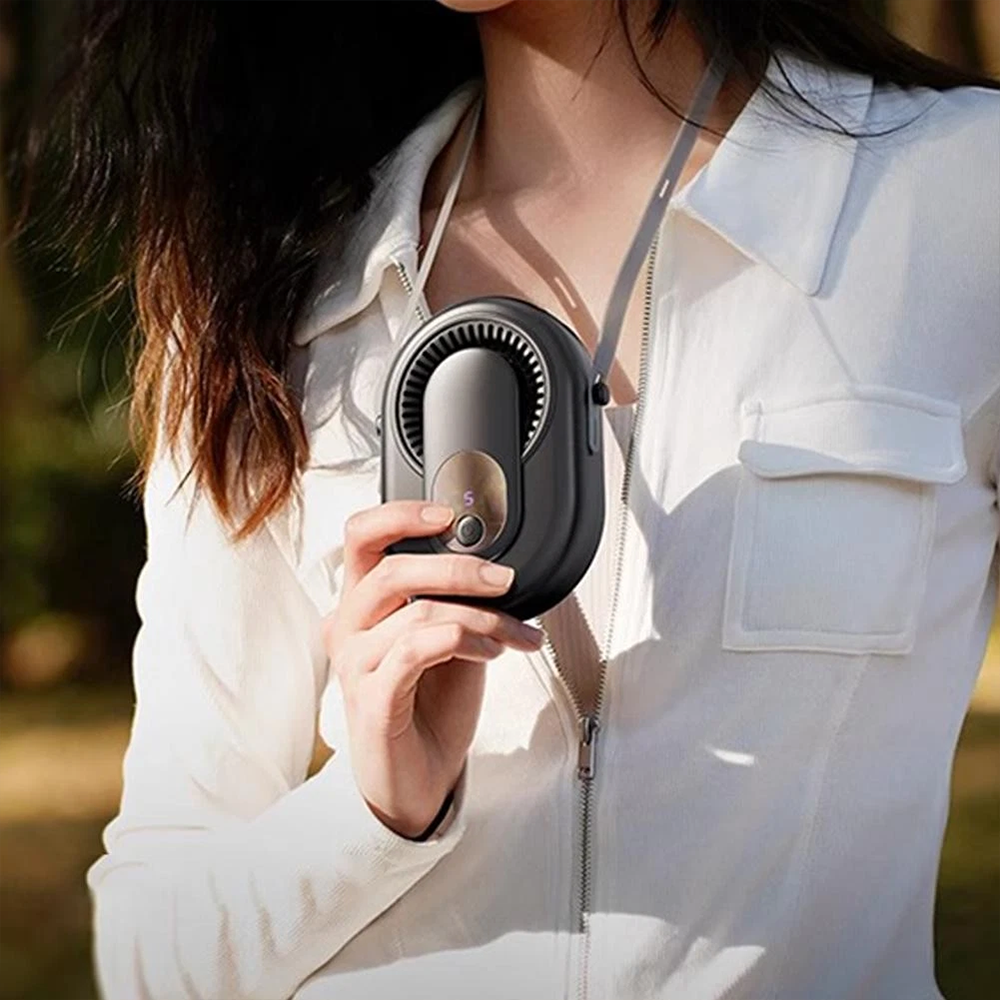 4-Speed Hanging Waist & Neck Fan with Digital Display | Portable Fan | SASKA Trading