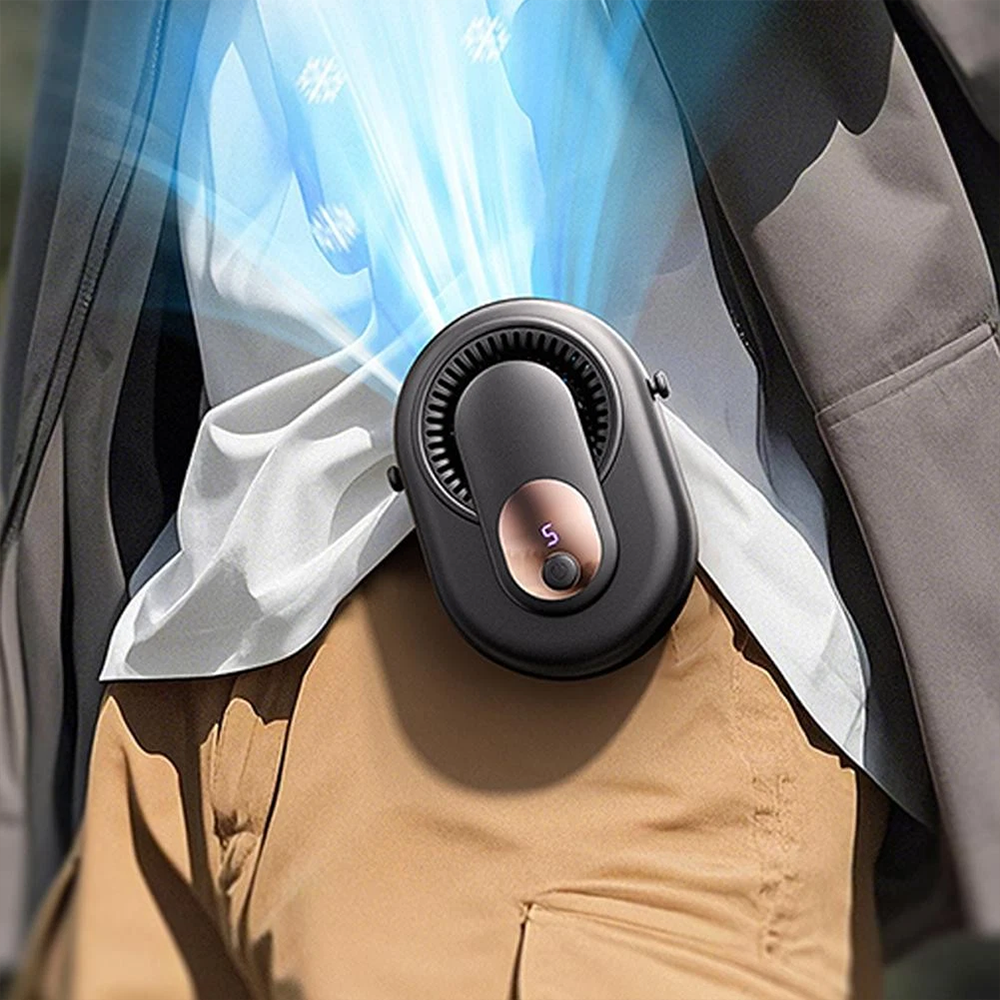 4-Speed Hanging Waist & Neck Fan with Digital Display | Portable Fan | SASKA Trading