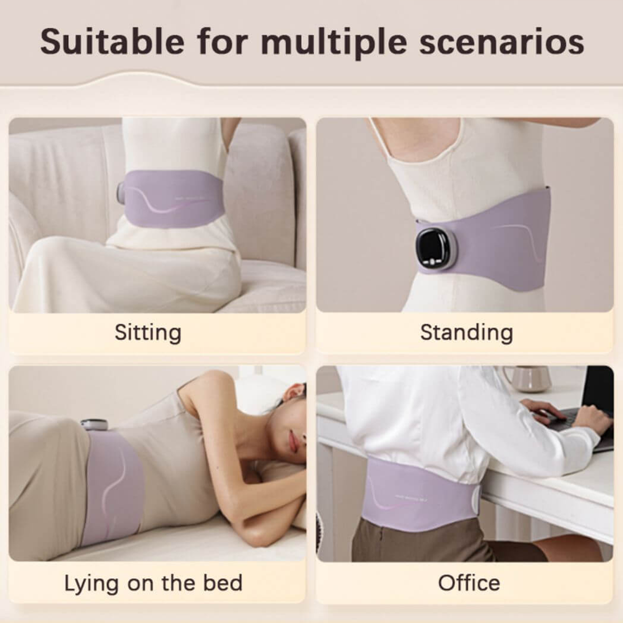 4-in-1 Waist Belt Massager – Heat, Vibration by TechLove | Massager | SASKA Trading