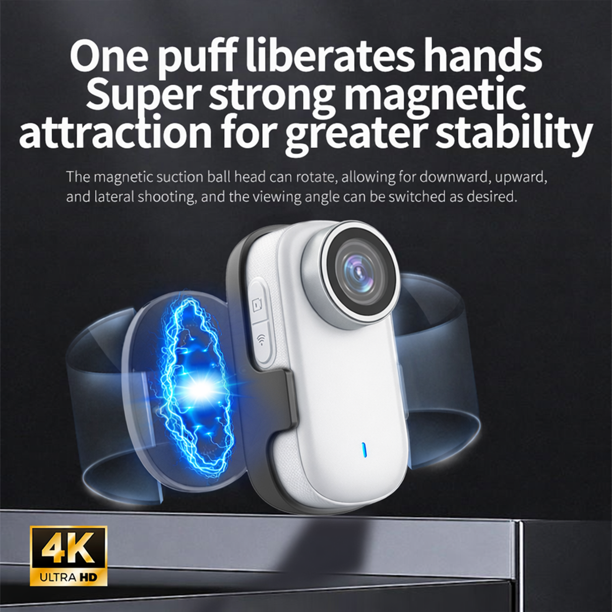 4K WiFi Wearable Body Camera – Compact Magnetic Mini Action Camera