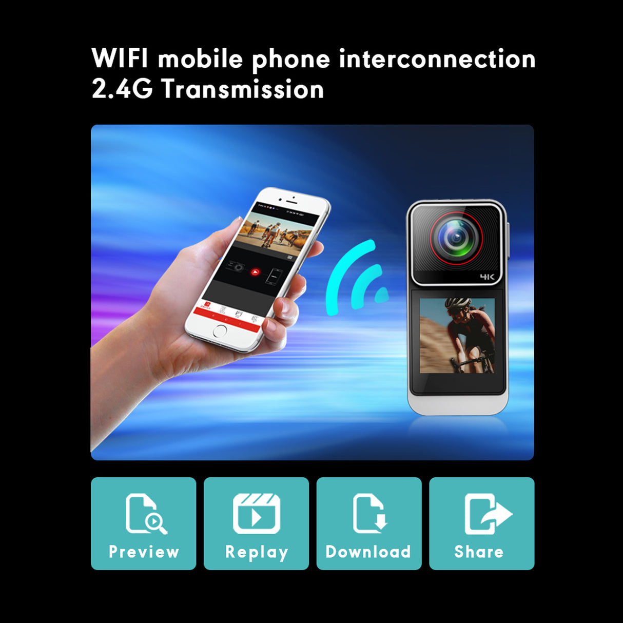 SAW10 4K Mini WiFi Action Camera, Magnetic Body Cam for Cycling, Motorbike, Diving & Outdoor Adventures