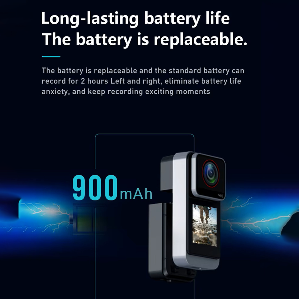 SAW10 4K Mini WiFi Action Camera, Magnetic Body Cam for Cycling, Motorbike, Diving & Outdoor Adventures