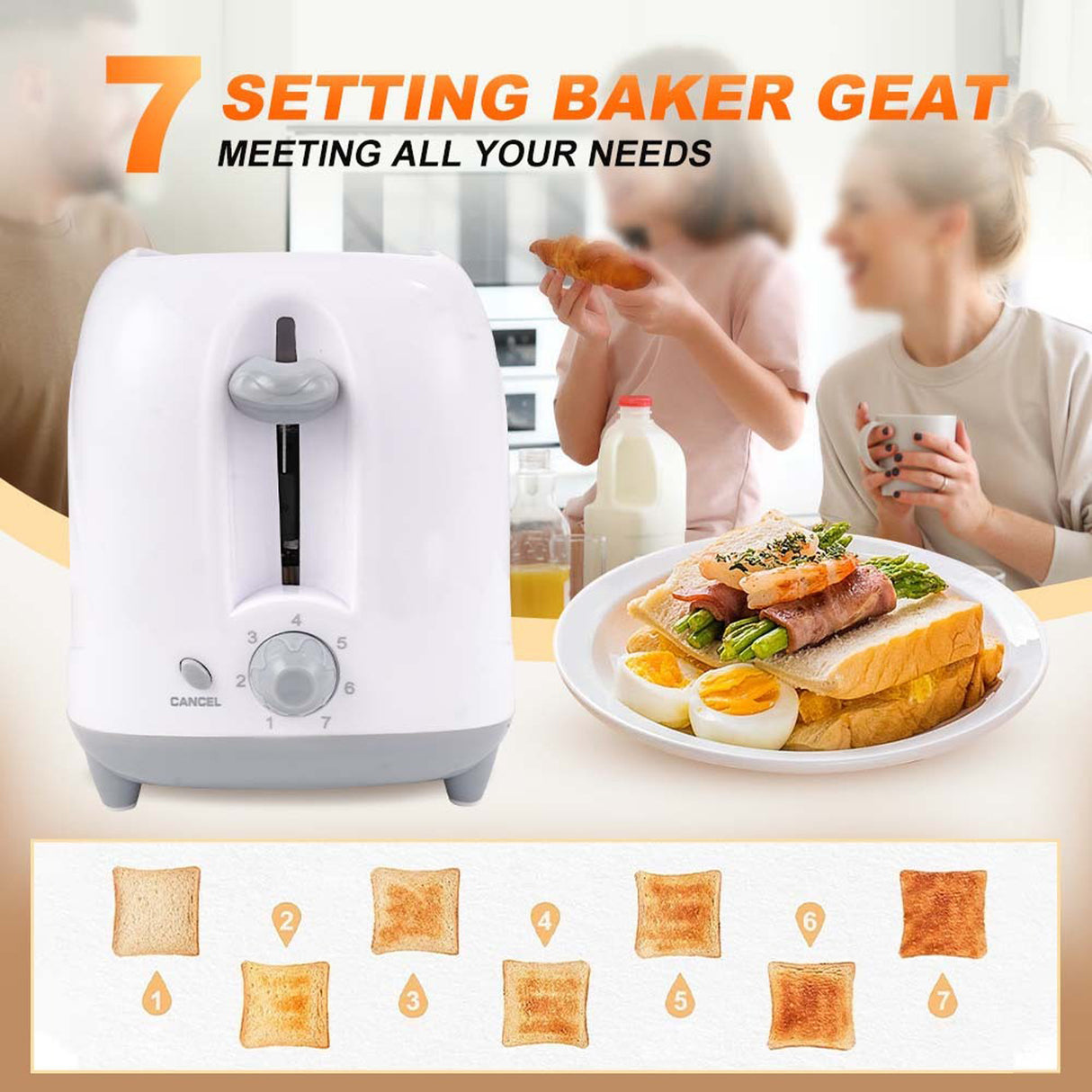 4-Slice Sandwich & Breakfast Maker ST-9360 by Winning Star | Toaster | SASKA Trading