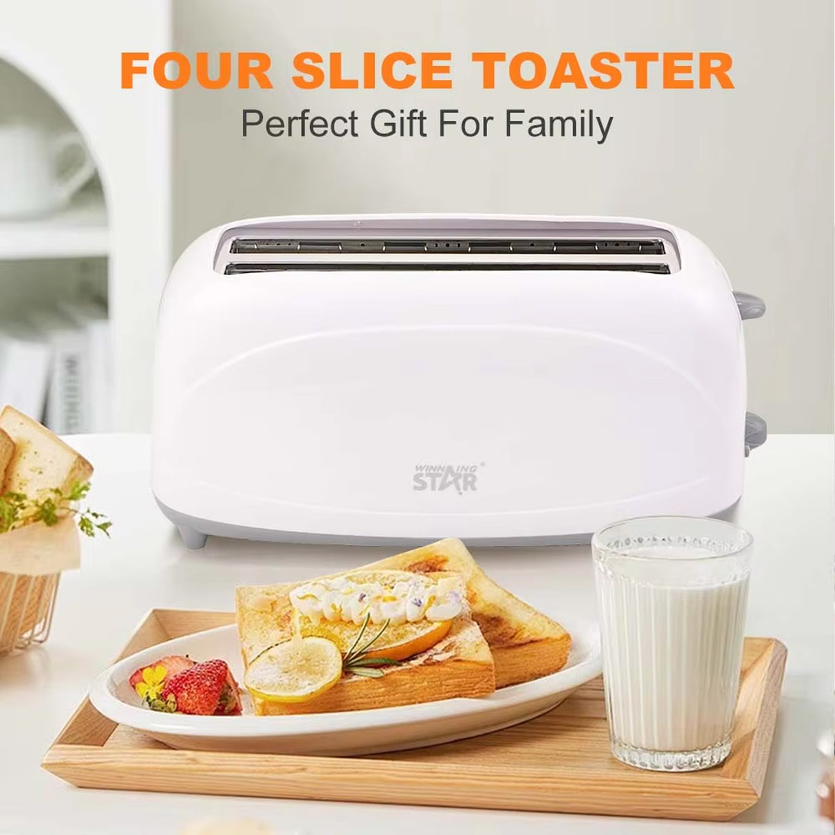 4-Slice Sandwich & Breakfast Maker ST-9360 by Winning Star | Toaster | SASKA Trading