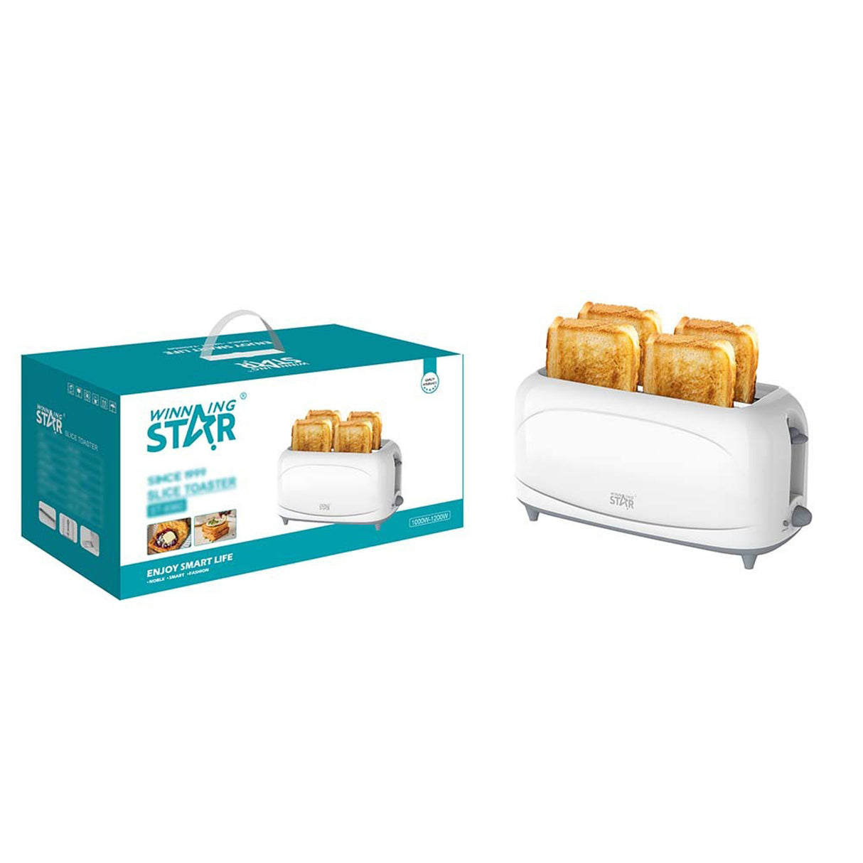 4-Slice Sandwich & Breakfast Maker ST-9360 by Winning Star | Toaster | SASKA Trading