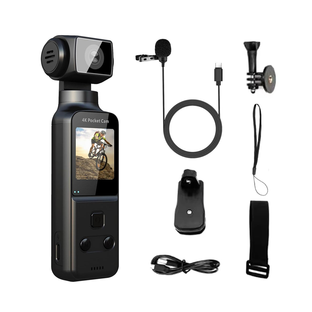 4K Pocket Body Camera 150 degree Lens, External Microphone | Action Camera | SASKA Trading