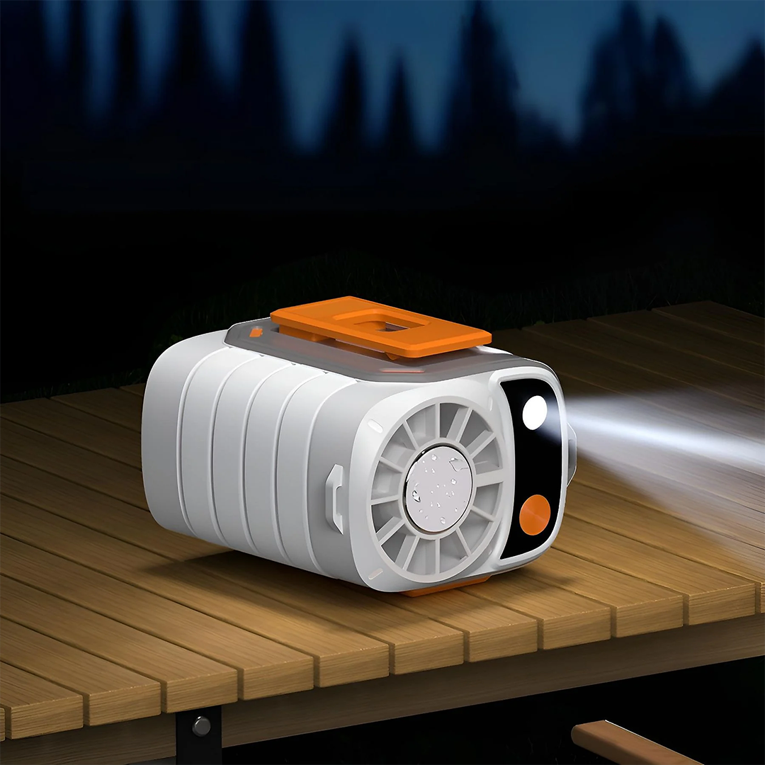 5 Speed Portable Waist Fan with Power Bank & LED Light | Wearable Cooling Fan | SASKA Trading