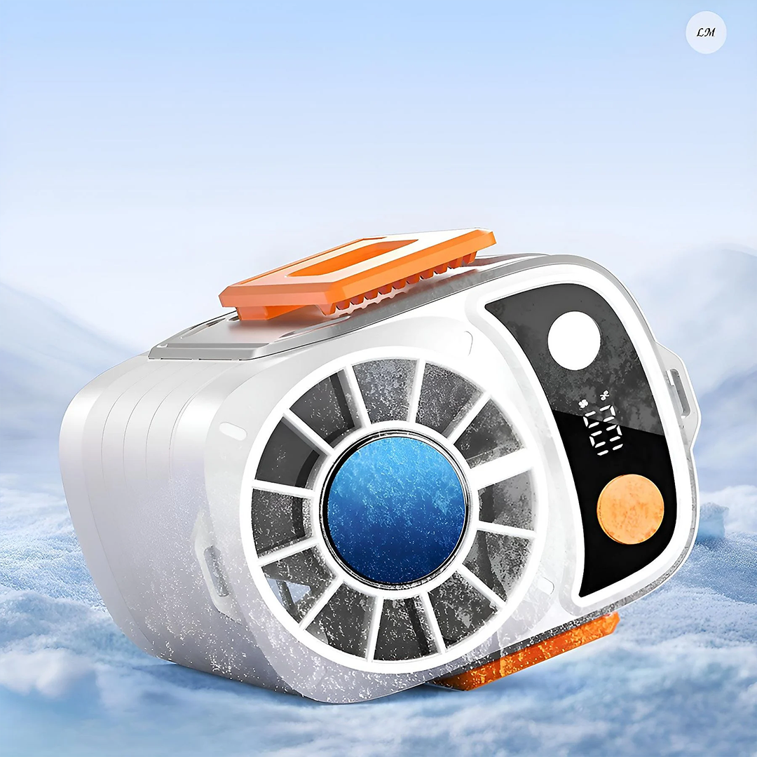 5 Speed Portable Waist Fan with Power Bank & LED Light | Wearable Cooling Fan | SASKA Trading