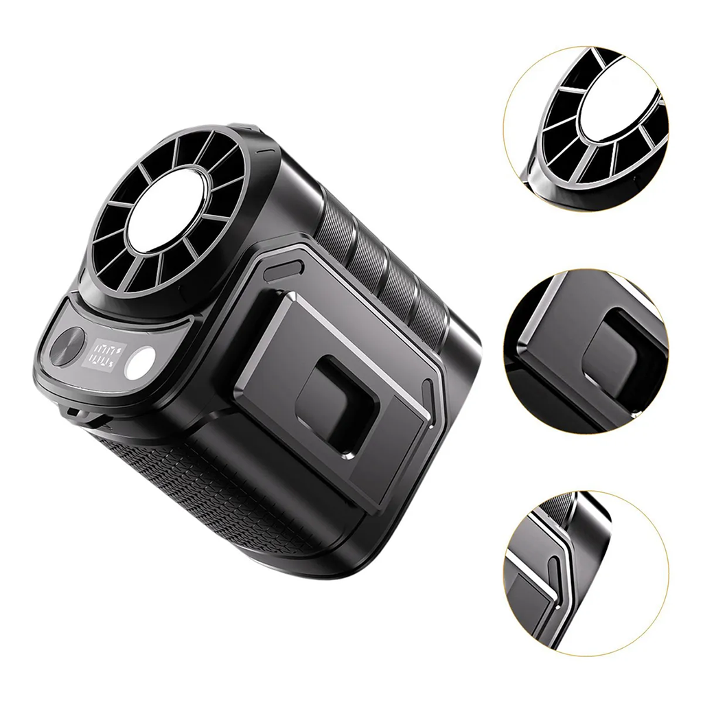 5 Speed Portable Waist Fan with Power Bank & LED Light | Wearable Cooling Fan | SASKA Trading