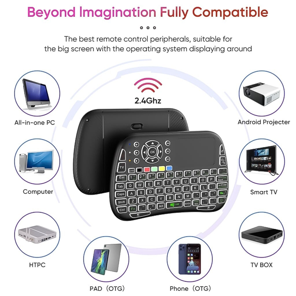 Porodo Universal Wireless Keyboard Remote & Mouse