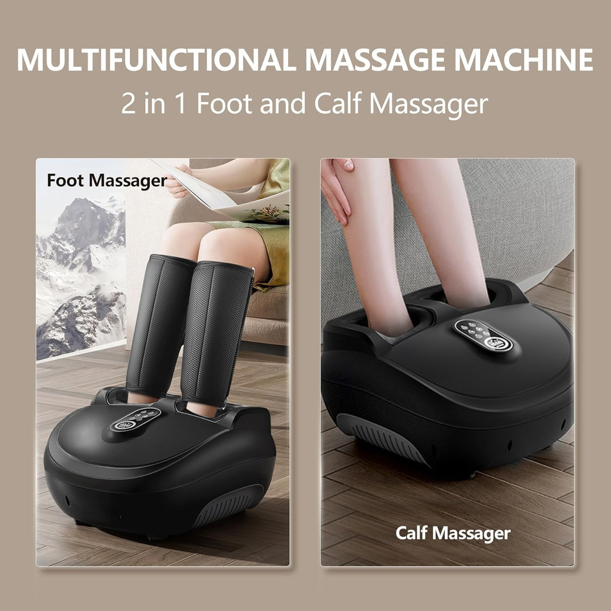 2-in-1 Shiatsu Foot & Calf Massager with Heat | Massager | SASKA Trading