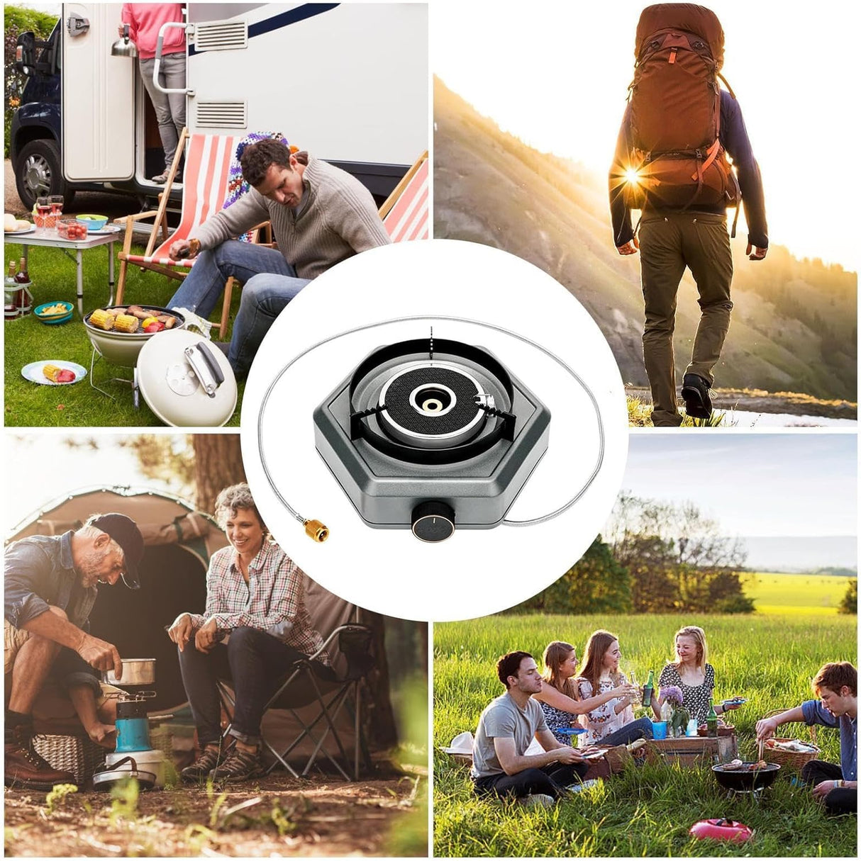 Powerful 7.8KW Gas Stove – Portable Gas Cooker for Outdoor Cooking, Hiking & Picnics by Taku Murano