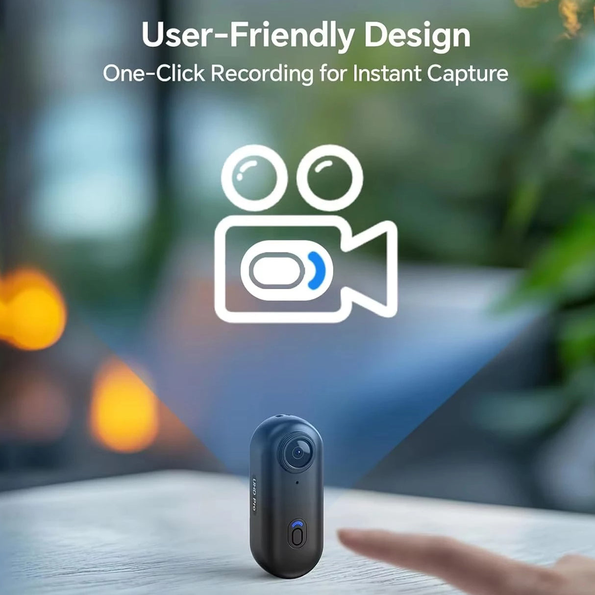 4K Wearable Mini Sports Camera – 4K UHD Action Cam with Magnetic Mount, Wi‑Fi, 140° Wide Angle, Long Battery Life | Mini Camera | SASKA Trading