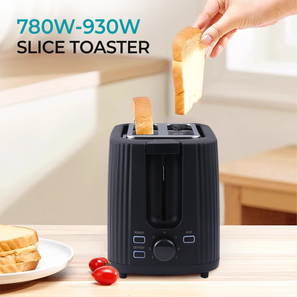 930W Long Slot 2-Slice Stainless Steel Toaster with Defrost & 7 Browning Settings ST-90601 by Winning Star | Toaster | SASKA Trading