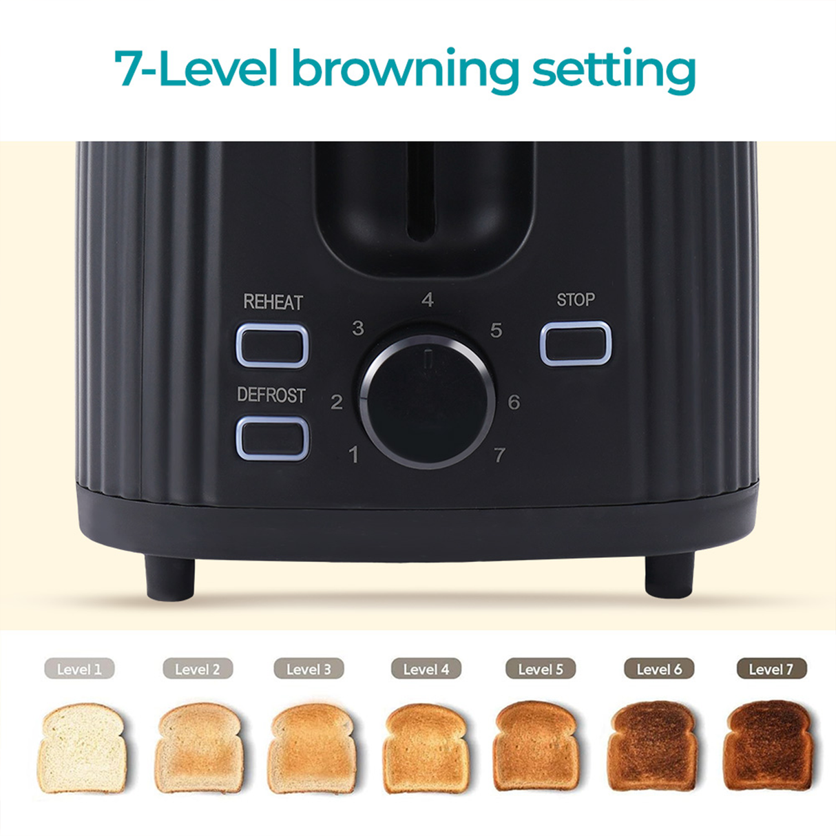 930W Long Slot 2-Slice Stainless Steel Toaster with Defrost & 7 Browning Settings ST-90601 by Winning Star | Toaster | SASKA Trading