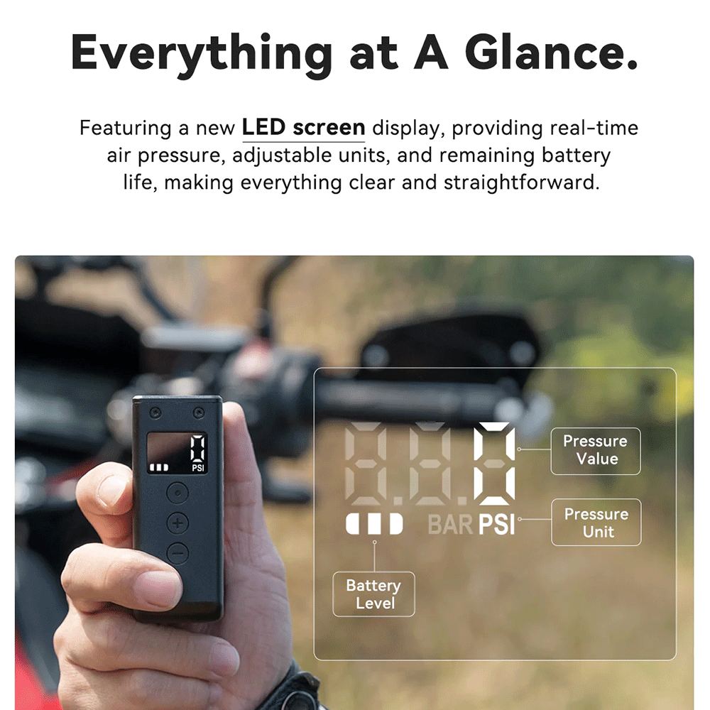 AS2 Pro Max Electric Mini Bike Pump – 120 PSI Max, USB-C Rechargeable by CYCPLUS