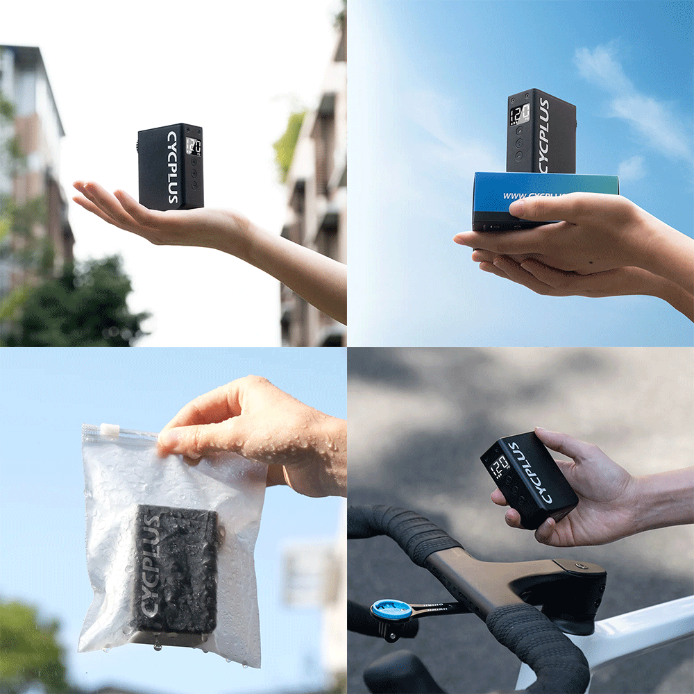 AS2 Pro Max Electric Mini Bike Pump – 120 PSI Max, USB-C Rechargeable by CYCPLUS