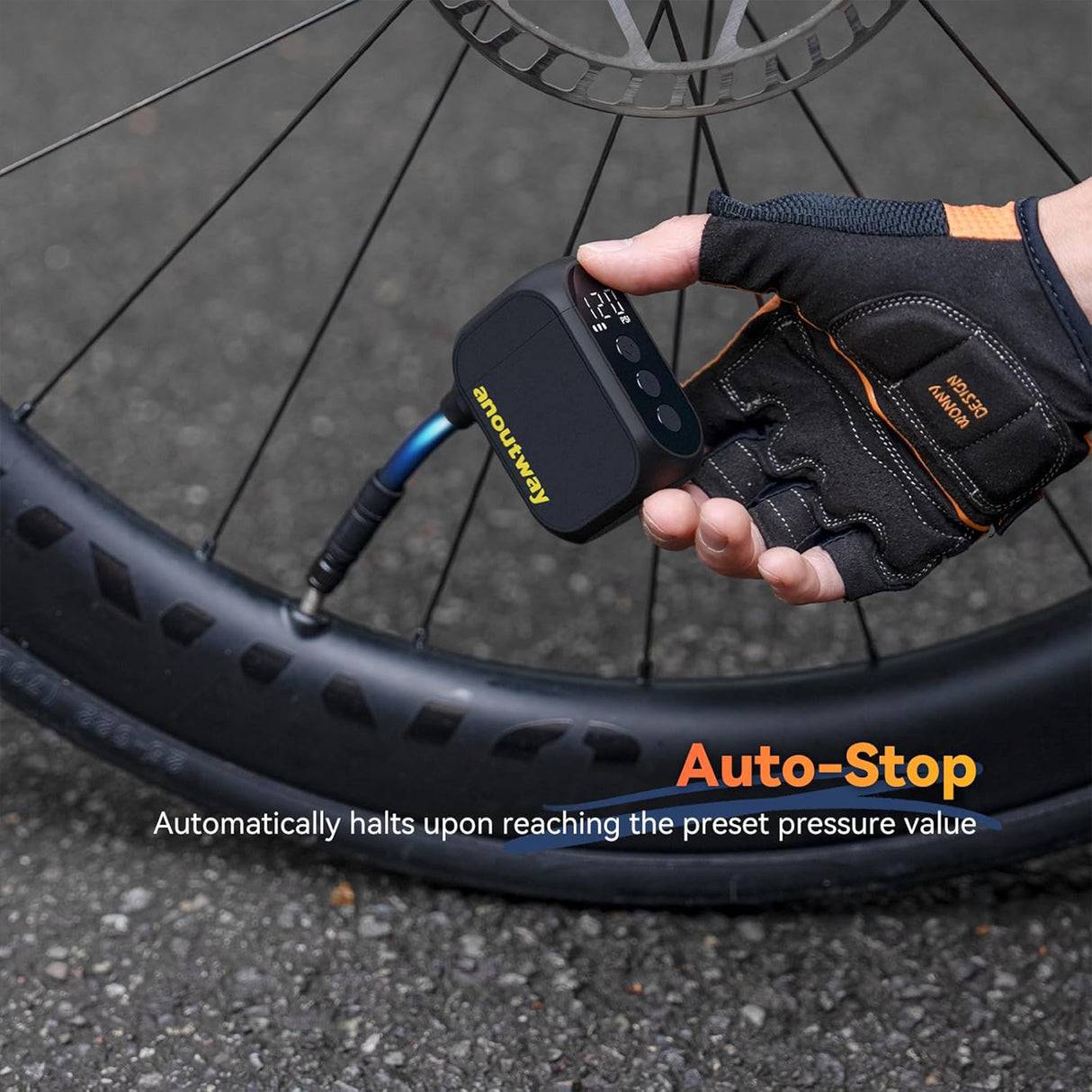 AT1 Pro Smart Electric Tire Inflator – 120 PSI Portable Air Pump with LCD Display & Auto Shut-Off by anoutway