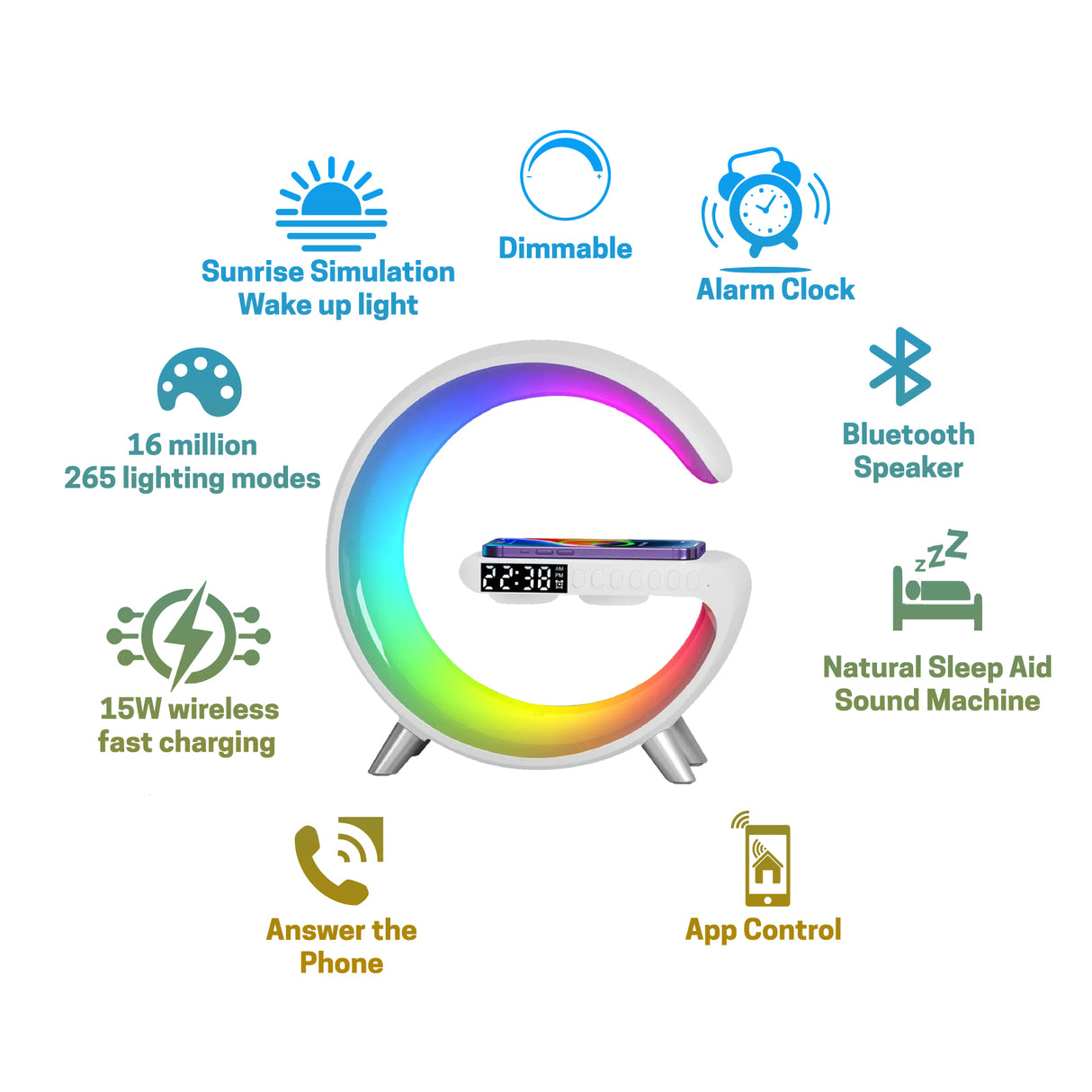 Multifunctional Smart Lamp App Control | Bedside Lamp | SASKA Trading