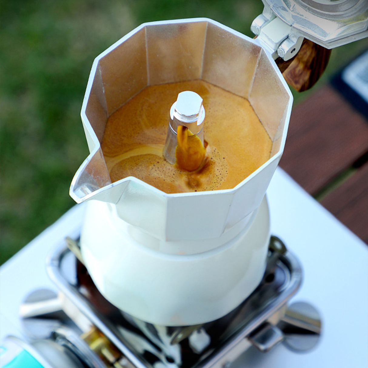 BINCOO 11-Piece Outdoor Coffee Set – Portable Double-Layer Aluminum Box for Espresso