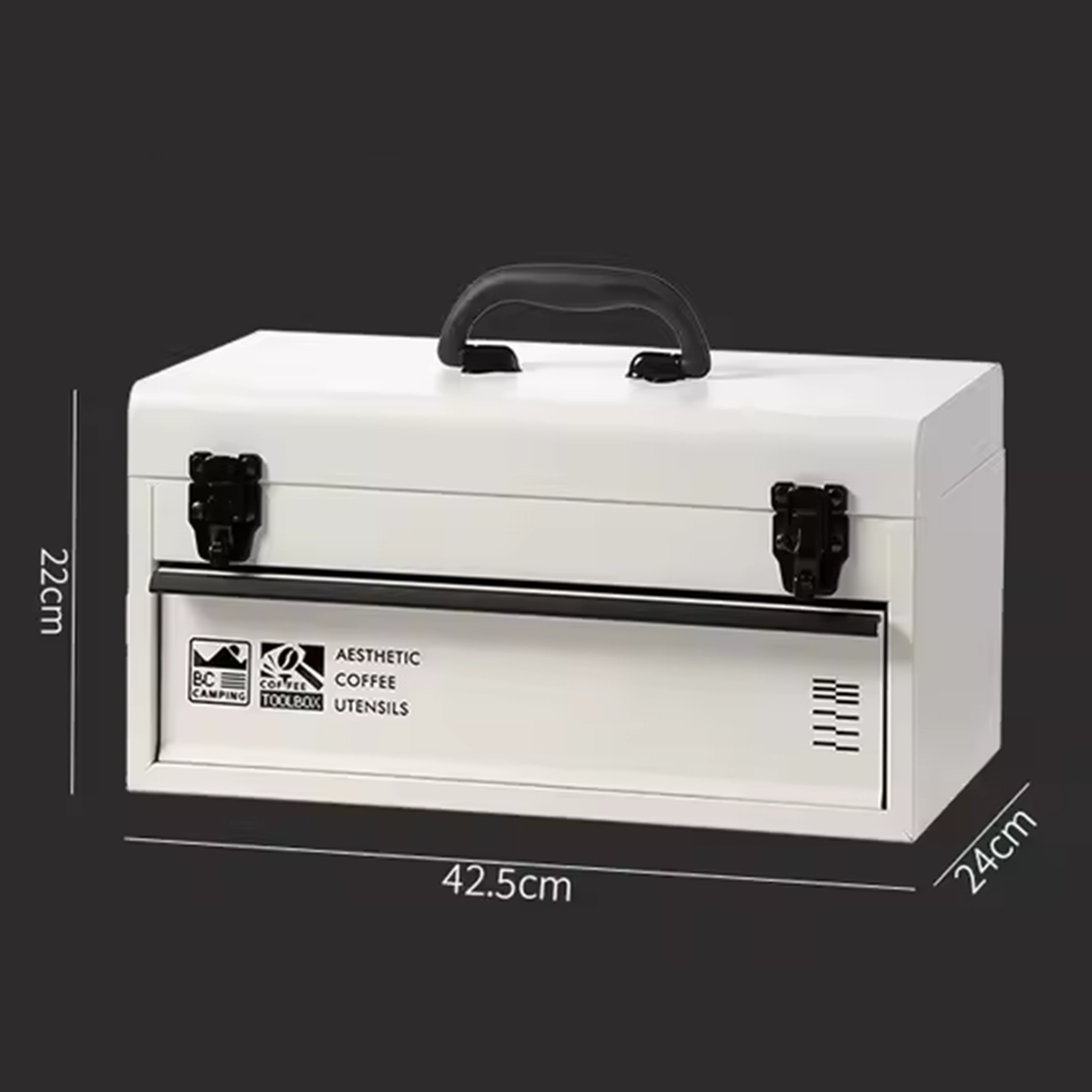 BINCOO 11-Piece Outdoor Coffee Set – Portable Double-Layer Aluminum Box for Espresso