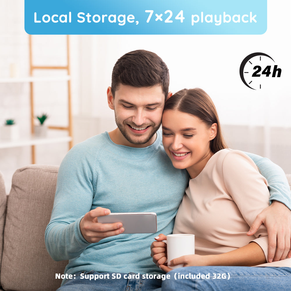 Baby Plus Ai Smart Baby Monitor Camera with Non-WiFi 5" LCD Screen by Ellie | Baby Monitor Camera | SASKA Trading