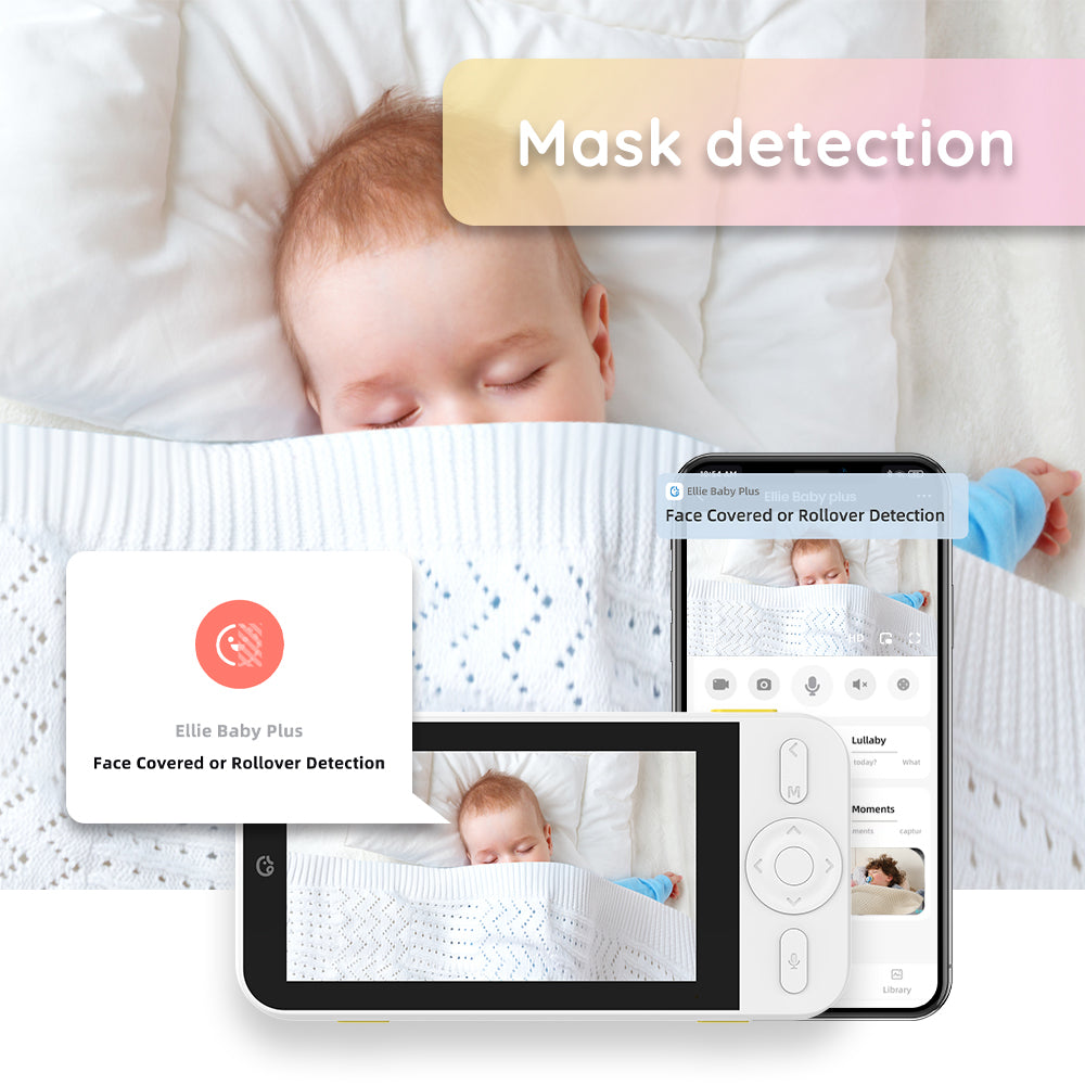 Baby Plus Ai Smart Baby Monitor Camera with Non-WiFi 5" LCD Screen by Ellie | Baby Monitor Camera | SASKA Trading