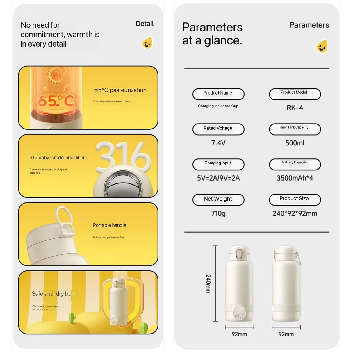 Smart Portable Electric Kettle – Fast Heating, Rechargeable Travel Kettle by VVU&CCO