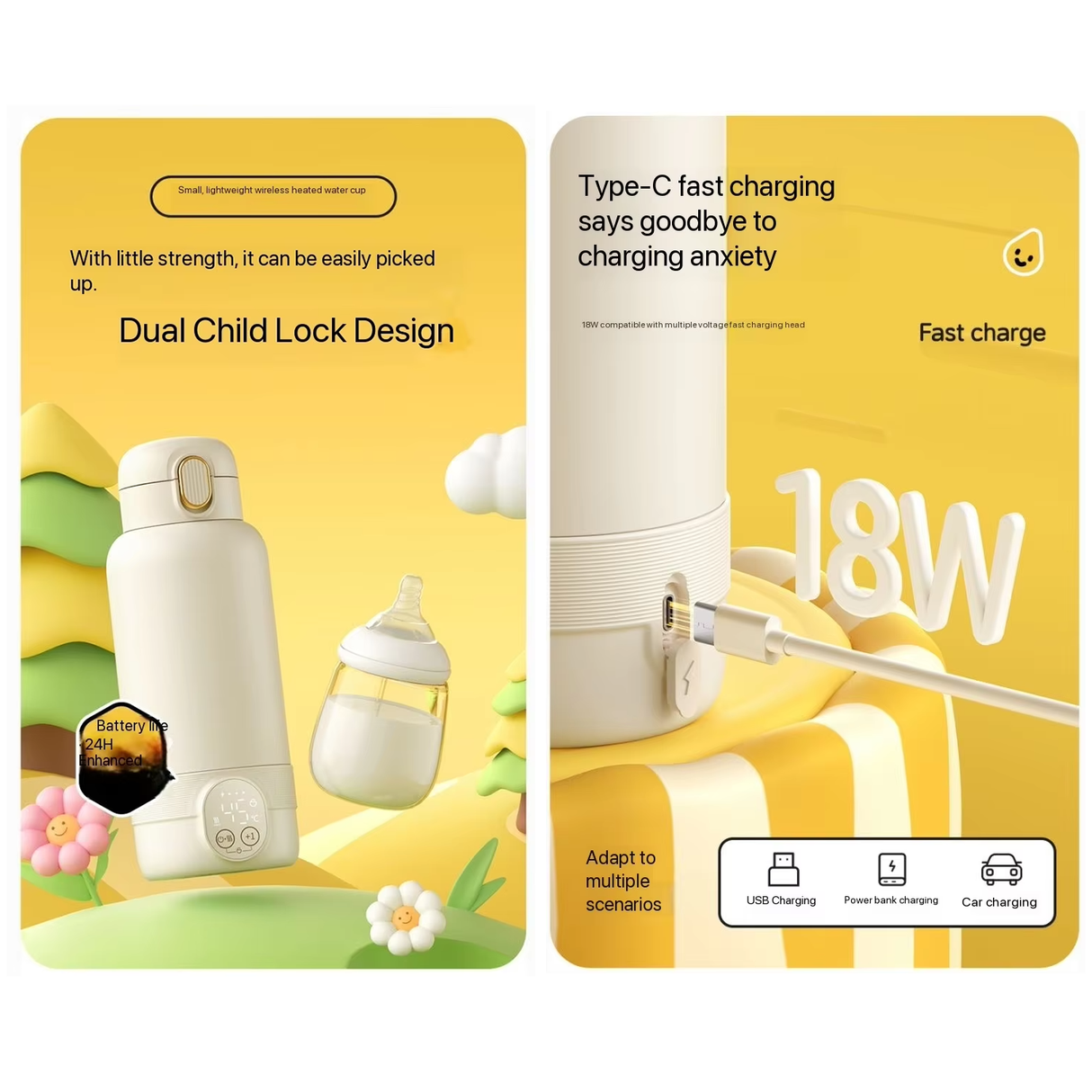 Smart Portable Electric Kettle – Fast Heating, Rechargeable Travel Kettle by VVU&CCO