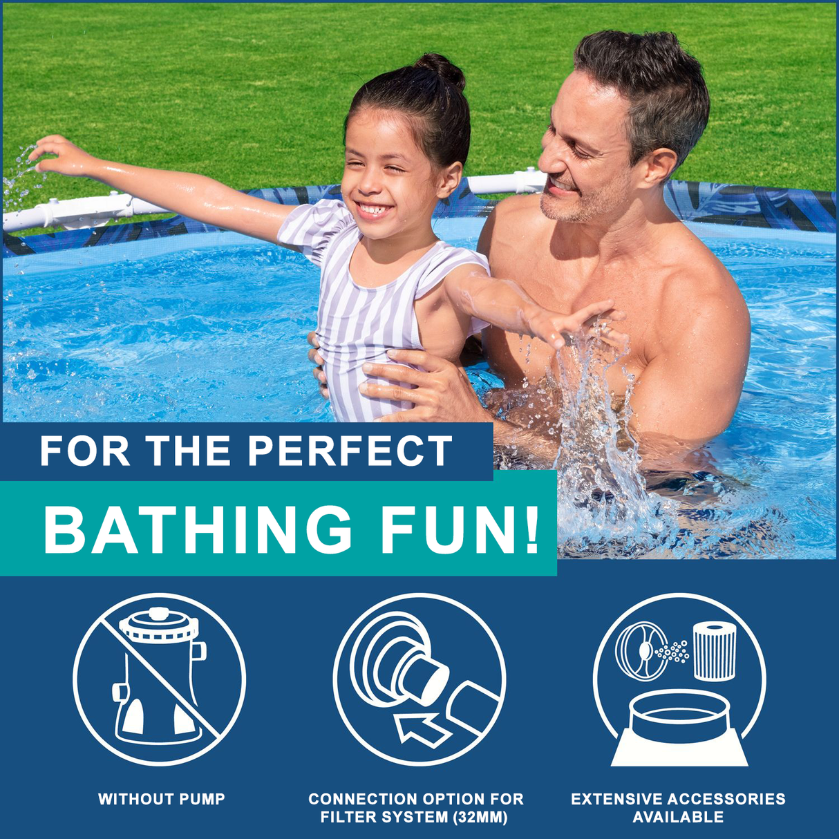 Bestway Steel Pro™ 10FT Round Above-Ground Pool – 305cm x 66cm | Swimming Pool | SASKA Trading