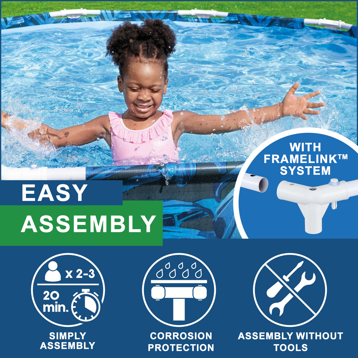 Bestway Steel Pro™ 10FT Round Above-Ground Pool – 305cm x 66cm | Swimming Pool | SASKA Trading