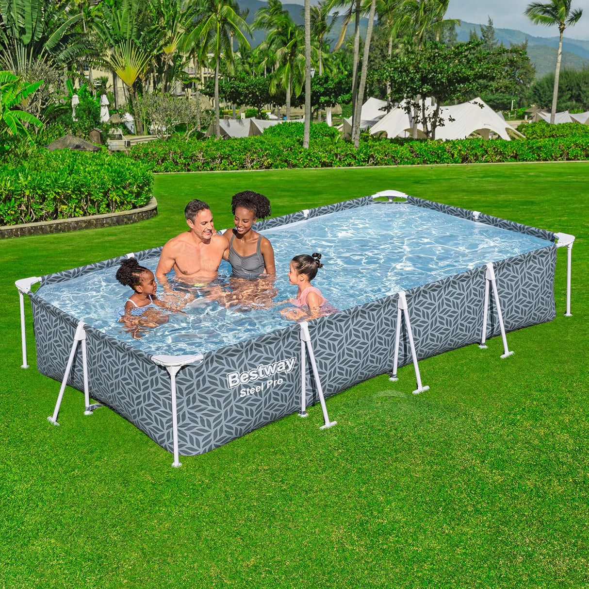 Bestway Steel Pro Rectangular Pool – 3.66m x 2.01m x 66cm | Swimming Pool | SASKA Trading