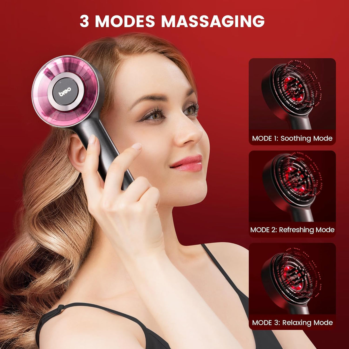 Hair Scalp Trilogy Head Massaging Brush - Scalp 3 by Breo | Head Massager | SASKA Trading